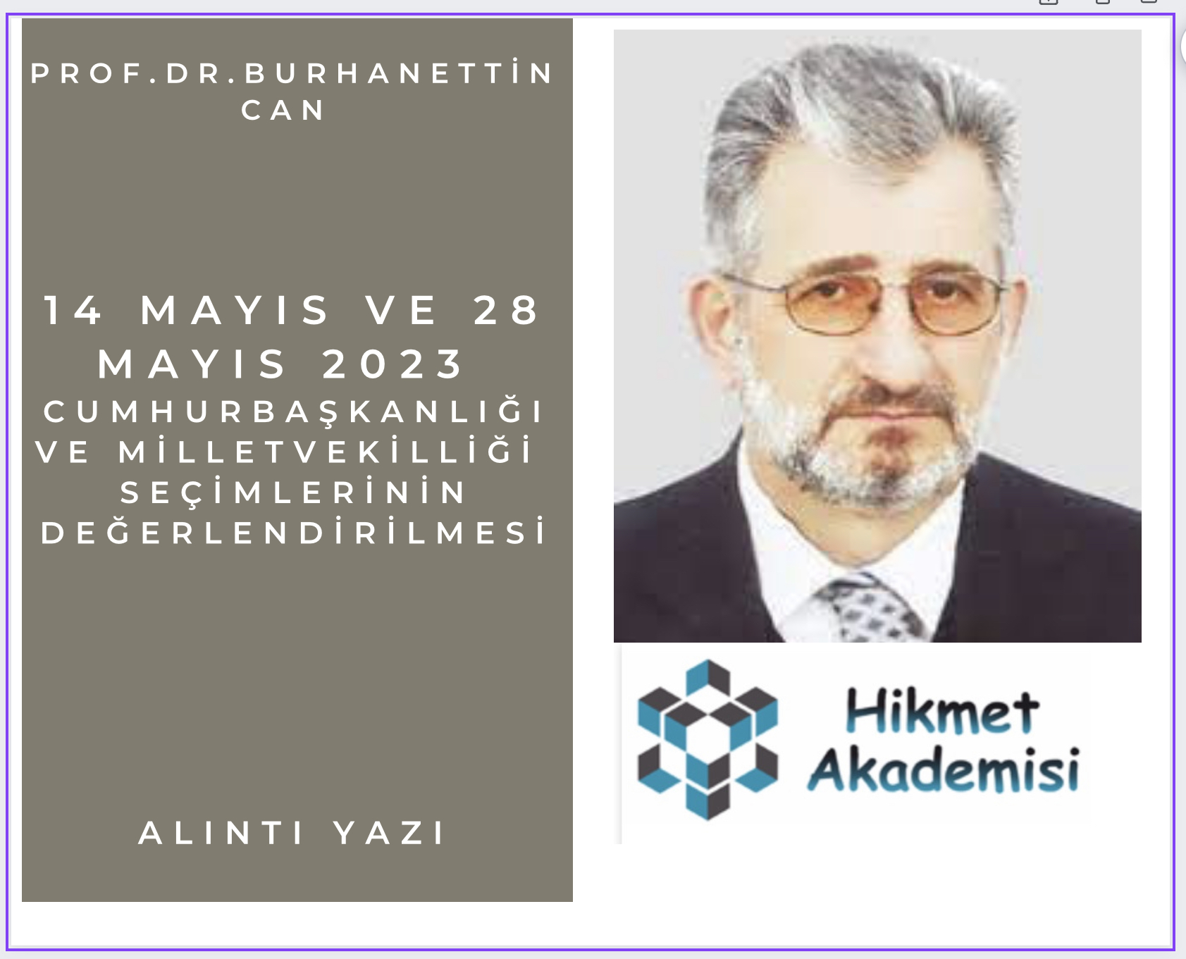 14 MAYIS VE 28 MAYIS 2023 CUMHURBAKANLII VE MLLETVEKLL SEMLERNN DEERLENDRLMES